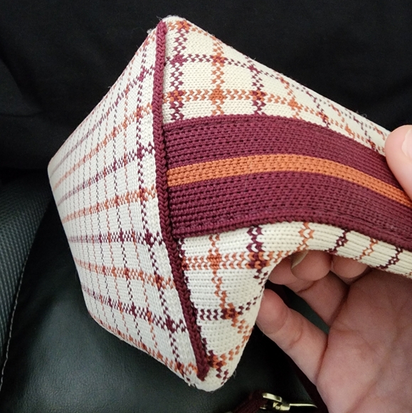 Rothy's Plaid Crossbody Bag in Brown and Cream - Picture 10 of 11